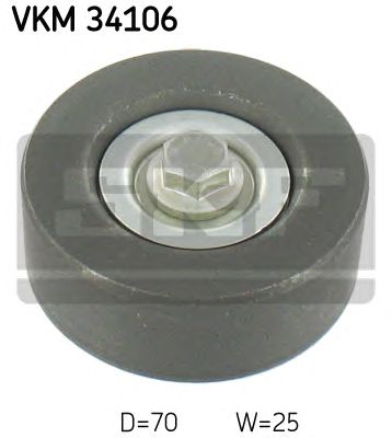 SKF vkm34106 -  Паразитный / ведущий ролик, поликлиновой ремень