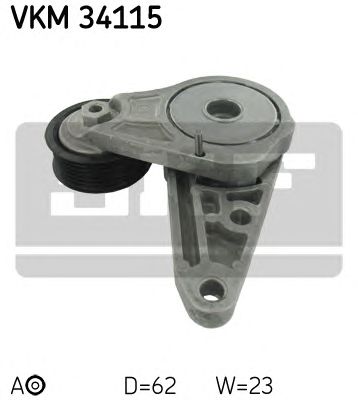 SKF vkm34115 -  Натяжной ролик, поликлиновой  ремень