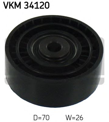 SKF vkm34120 -  Паразитный / ведущий ролик, поликлиновой ремень