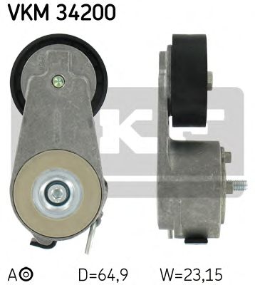 SKF vkm34200 -  Натяжной ролик, поликлиновой  ремень