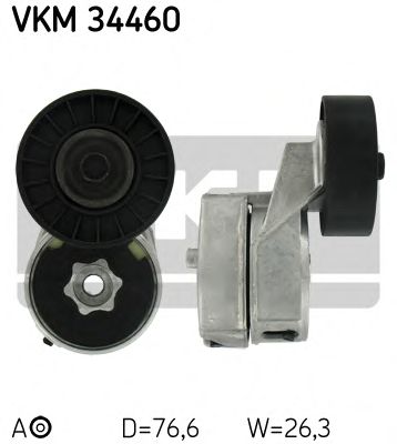 SKF vkm34460 -  Натяжной ролик, поликлиновой  ремень