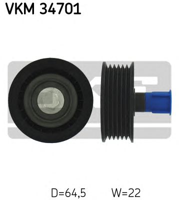 SKF vkm34701 -  Паразитный / ведущий ролик, поликлиновой ремень