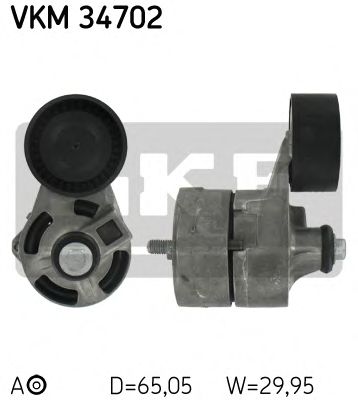 SKF vkm34702 -  Натяжной ролик, поликлиновой  ремень