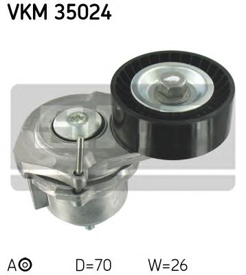 SKF vkm35024 -  Натяжной ролик, поликлиновой  ремень