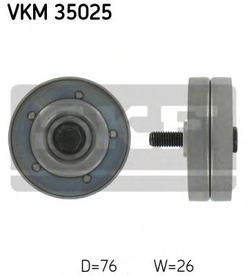 SKF vkm35025 -  Паразитный / ведущий ролик, поликлиновой ремень