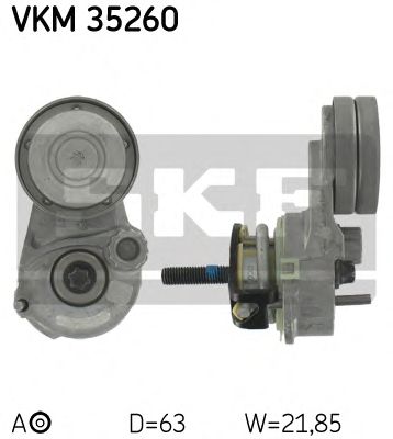 SKF vkm35260 -  Натяжной ролик, поликлиновой  ремень
