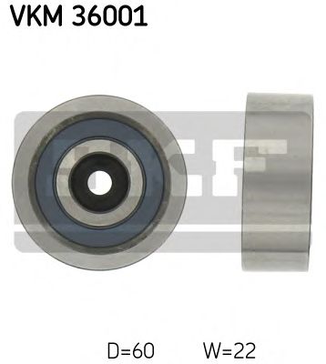 SKF vkm36001 -  Паразитный / ведущий ролик, поликлиновой ремень