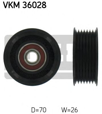 SKF vkm36028 -  Паразитный / ведущий ролик, поликлиновой ремень
