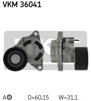 SKF vkm36041 -  Натяжной ролик, поликлиновой  ремень