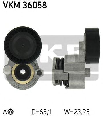 SKF vkm36058 -  Натяжной ролик, поликлиновой  ремень