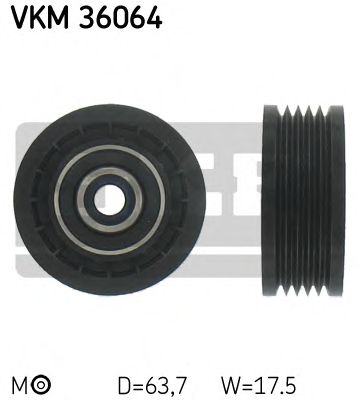 SKF vkm36064 -  Натяжной ролик, поликлиновой  ремень