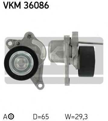 SKF vkm36086 -  Натяжной ролик, поликлиновой  ремень