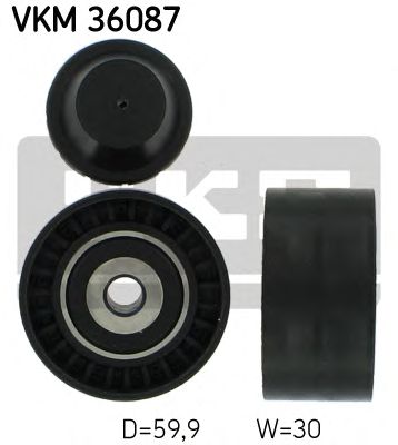 SKF vkm36087 -  Паразитный / ведущий ролик, поликлиновой ремень