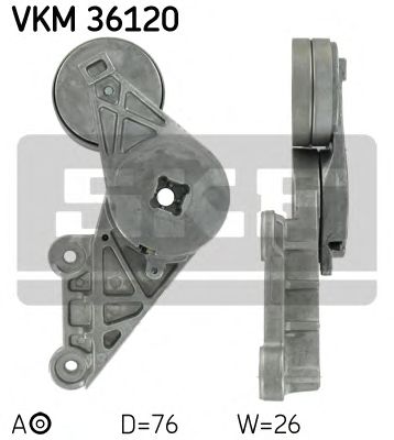 SKF vkm36120 -  Натяжной ролик, поликлиновой  ремень