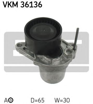 SKF vkm36136 -  Натяжной ролик, поликлиновой  ремень
