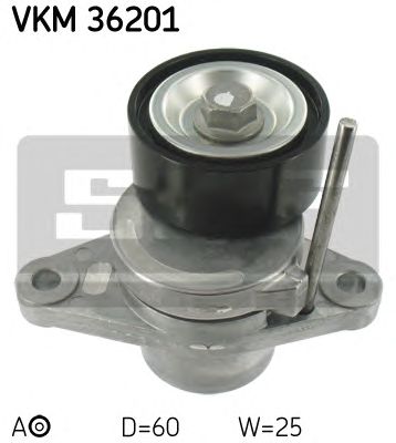 SKF vkm36201 -  Натяжной ролик, поликлиновой  ремень