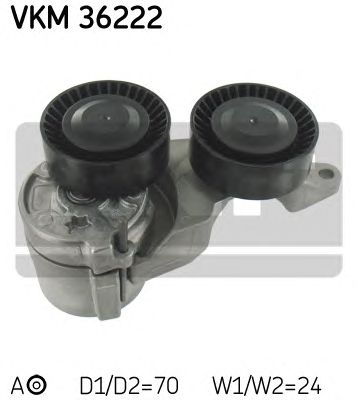 SKF vkm36222 -  Натяжной ролик, поликлиновой  ремень