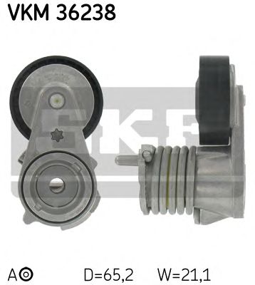 SKF vkm36238 -  Натяжной ролик, поликлиновой  ремень