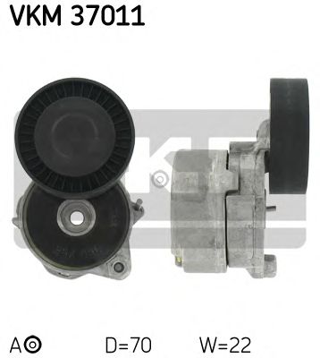 SKF vkm37011 -  Натяжной ролик, поликлиновой  ремень