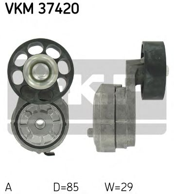 SKF vkm37420 -  Натяжной ролик, поликлиновой  ремень
