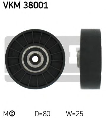SKF vkm38001 -  Натяжной ролик, поликлиновой  ремень