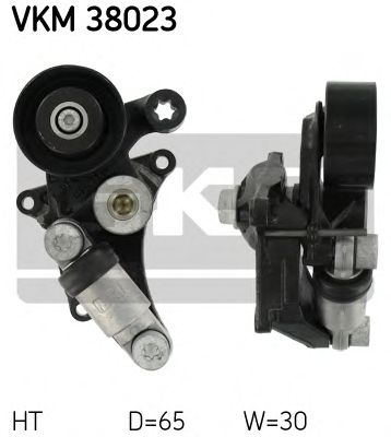 SKF vkm38023 -  Натяжной ролик, поликлиновой  ремень
