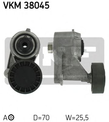 SKF vkm38045 -  Натяжной ролик, поликлиновой  ремень