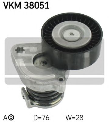 SKF vkm38051 -  Натяжной ролик, поликлиновой  ремень