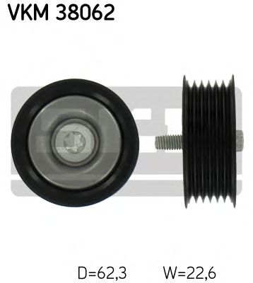 SKF vkm38062 -  Паразитный / ведущий ролик, поликлиновой ремень