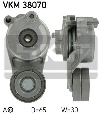 SKF vkm38070 -  Натяжной ролик, поликлиновой  ремень