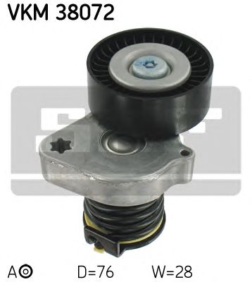 SKF vkm38072 -  Натяжной ролик, поликлиновой  ремень