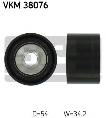SKF vkm38076 -  Паразитный / ведущий ролик, поликлиновой ремень
