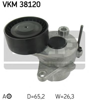 SKF vkm38120 -  Натяжной ролик, поликлиновой  ремень