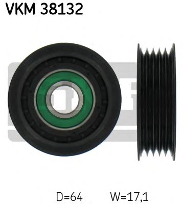 SKF vkm38132 -  Паразитный / ведущий ролик, поликлиновой ремень