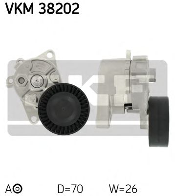 SKF vkm38202 -  Натяжной ролик, поликлиновой  ремень