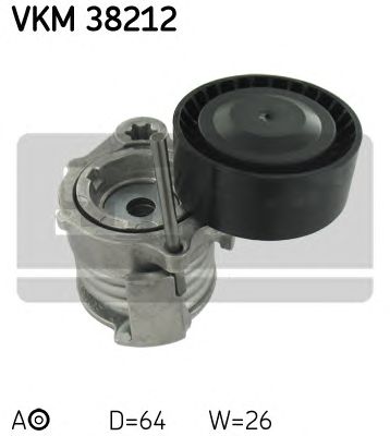 SKF vkm38212 -  Натяжной ролик, поликлиновой  ремень
