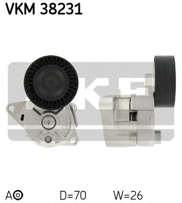 SKF vkm38231 -  Натяжной ролик, поликлиновой  ремень