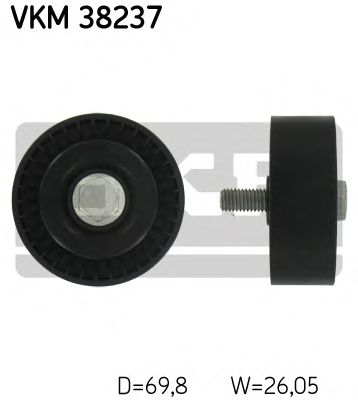 SKF vkm38237 -  Паразитный / ведущий ролик, поликлиновой ремень