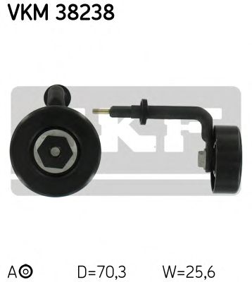 SKF vkm38238 -  Натяжной ролик, поликлиновой  ремень
