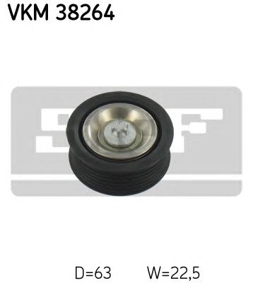 SKF vkm38264 -  Паразитный / ведущий ролик, поликлиновой ремень