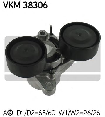 SKF vkm38306 -  Натяжной ролик, поликлиновой  ремень