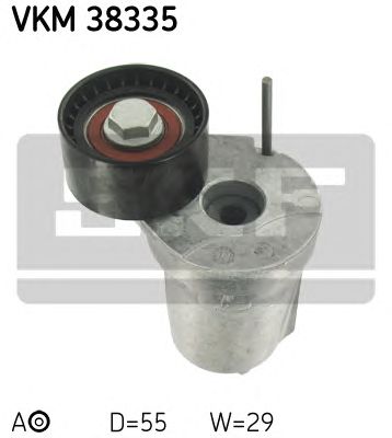 SKF vkm38335 -  Натяжной ролик, поликлиновой  ремень