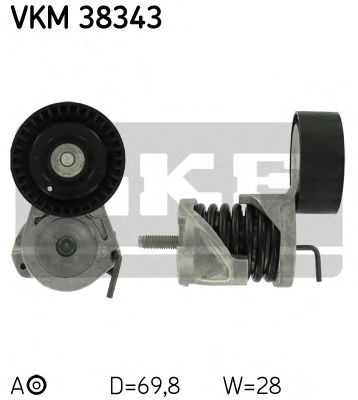 SKF vkm38343 -  Натяжной ролик, поликлиновой  ремень