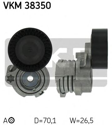 SKF vkm38350 -  Натяжной ролик, поликлиновой  ремень