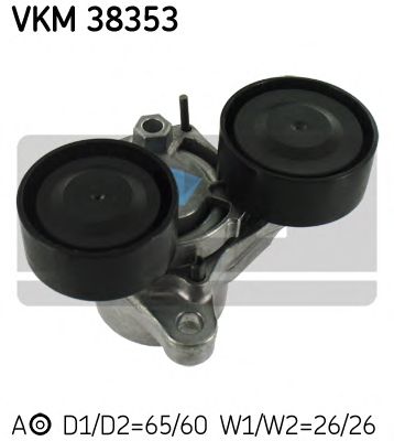 SKF vkm38353 -  Натяжной ролик, поликлиновой  ремень