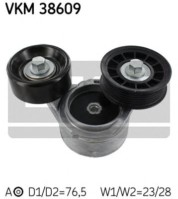 SKF vkm38609 -  Натяжной ролик, поликлиновойремень