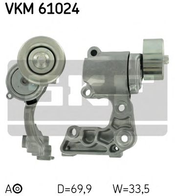 SKF vkm61024 -  Натяжной ролик, поликлиновой  ремень