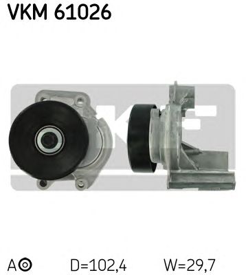 SKF vkm61026 -  Натяжной ролик, поликлиновой  ремень