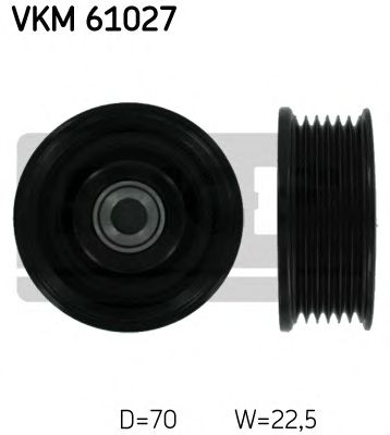 SKF vkm61027 -  Паразитный / ведущий ролик, поликлиновой ремень
