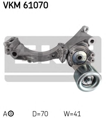 SKF vkm61070 -  Натяжной ролик, поликлиновойремень